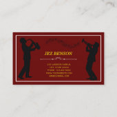 クラシック音楽ストア金ゴールドシルエット 名刺 (裏面)