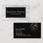 クラシック音楽ノートミュージカル名刺 名刺 (正面/裏面)