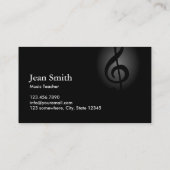 クラシック音楽ノートミュージカル名刺 名刺 (裏面)