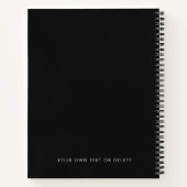 クラシック音楽プラクティスピアノ鍵モノグラム ノートブック (裏面)