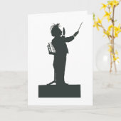 クラシック音楽作曲家のコンダクターの卒業 カード (黄色い花)