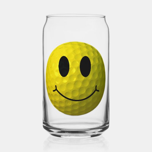 クラシック顔イエロー ガラス缶 (正面)