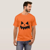 クラシック顔ハロウィーンカボチャのデザイン不気味 Tシャツ (正面フル)