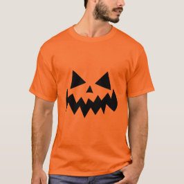 クラシック顔ハロウィーンカボチャのデザイン不気味 Tシャツ