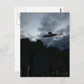 クラシック飛んでいるソーサー葉書 ポストカード (正面/裏面)