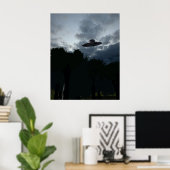 クラシック飛んでいる皿ポスター ポスター (ホームオフィス)