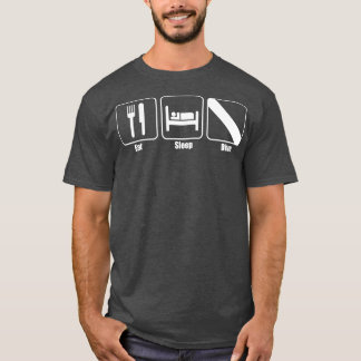 クラシック食べスリープダイブミニマリストスキューバダイビングGIF Tシャツ