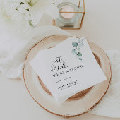 クラシック食べドリンク我々は結婚した結婚の スタンダードカクテルナプキン