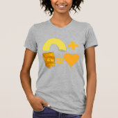 クラシック食べ物ペアMacaroni +チーズ=愛ハート Tシャツ (正面)