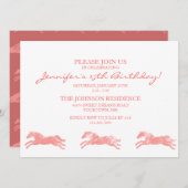 クラシック馬術少女十五誕生日 招待状 (正面/裏面)