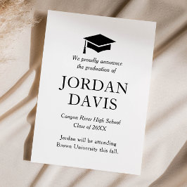 クラシック高校卒業発表 案内状