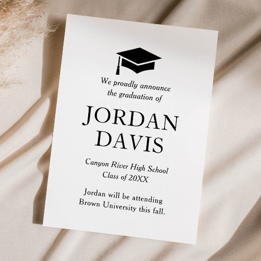 クラシック高校卒業発表 案内状