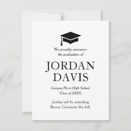 クラシック高校卒業発表 案内状