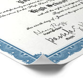 クラシック高縁ど学卒業証書レプリカ ポスター (角)