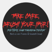 クラシック髪の今日、明日の落書きステッカー ラウンドシール (正面)