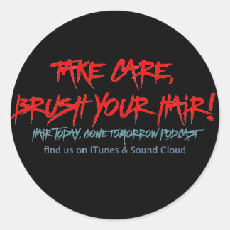 クラシック髪の今日、明日の落書きステッカー ラウンドシール