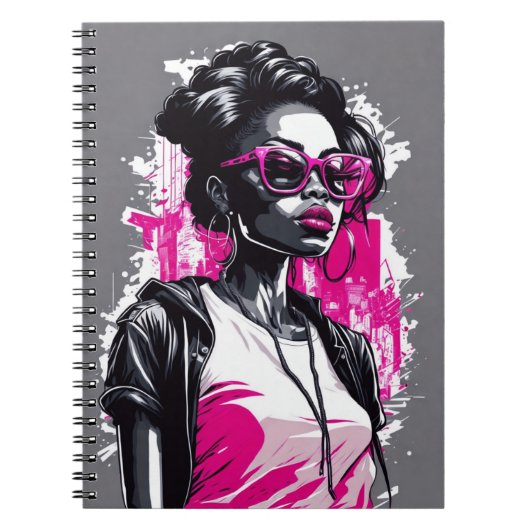 クラシック魅力的アフロアメリカン美しい ノートブック (正面)