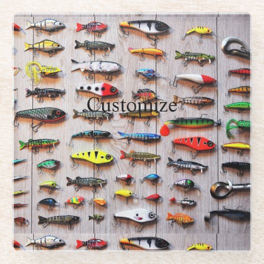 クラシック魚釣りルスサンダー_コーブ ガラスコースター (正面)