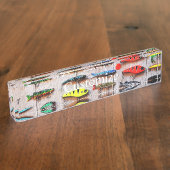 クラシック魚釣りルスサンダー_コーブ デスクネームプレート (側面)