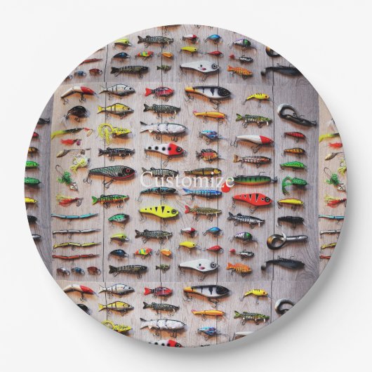 クラシック魚釣りルスサンダー_コーブ ペーパープレート (正面)