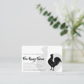 クラシック鶏の養鶏場またはレストラン 名刺 (スタンド正面)