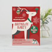 クラシック鹿のクリスマス 招待状 (スタンド正面)