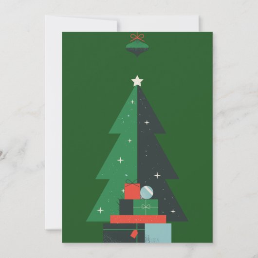 クラシック鹿のクリスマス 招待状 (裏面)