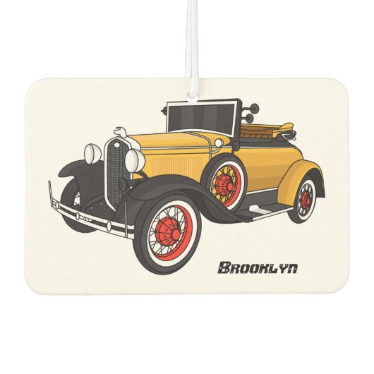クラシック黄色の車1931 カーエアーフレッシュナー (正面)