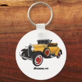 クラシック黄色の車1931 キーホルダー (正面)