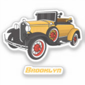クラシック黄色の車1931 シール (正面)