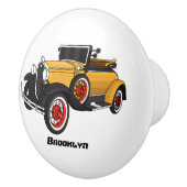 クラシック黄色の車1931 セラミックノブ (右)