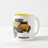 クラシック黄色の車1931 ツートーンマグカップ (正面右)