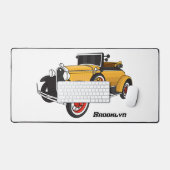 クラシック黄色の車1931 デスクマット (キーボード&マウス)