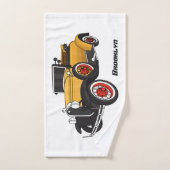 クラシック黄色の車1931 バスタオルセット (ハンドタオル)