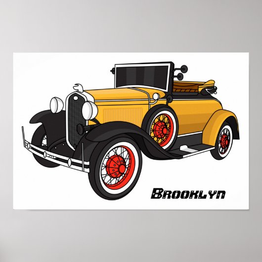 クラシック黄色の車1931 ポスター (正面)