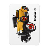 クラシック黄色の車1931 マグネット (縦)