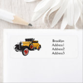 クラシック黄色の車1931 ラベル (インサイチュ)