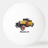 クラシック黄色の車1931 卓球ボール (裏面)
