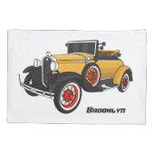 クラシック黄色の車1931 枕カバー (裏面)