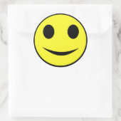 クラシック黄色顔シール ラウンドシール (バッグ)