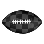 クラシック黒とモダンスモーキーの黒チェッカーボード アメリカンフットボール (正面)