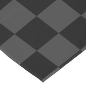 クラシック黒とモダンスモーキーの黒チェッカーボード ショートテーブルランナー (コーナー)