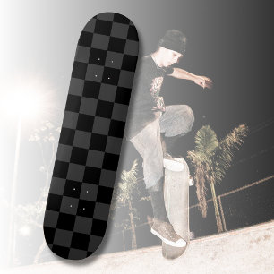 クラシック黒とモダンスモーキーの黒チェッカーボード スケートボード