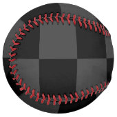 クラシック黒とモダンスモーキーの黒チェッカーボード ソフトボール (正面左)