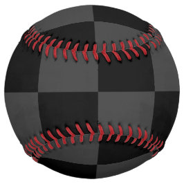 クラシック黒とモダンスモーキーの黒チェッカーボード ソフトボール