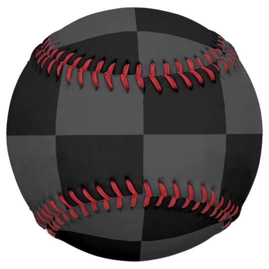 クラシック黒とモダンスモーキーの黒チェッカーボード ソフトボール (正面)