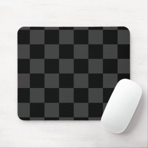 クラシック黒とモダンスモーキーの黒チェッカーボード マウスパッド