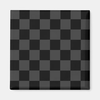クラシック黒とモダンスモーキーの黒チェッカーボード マグネット