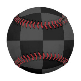 クラシック黒とモダンスモーキーの黒チェッカーボード 野球ボール