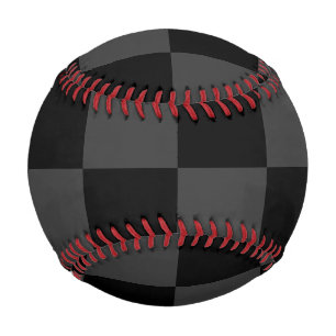 クラシック黒とモダンスモーキーの黒チェッカーボード 野球ボール